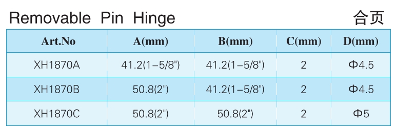 合頁XH1870A-B-C